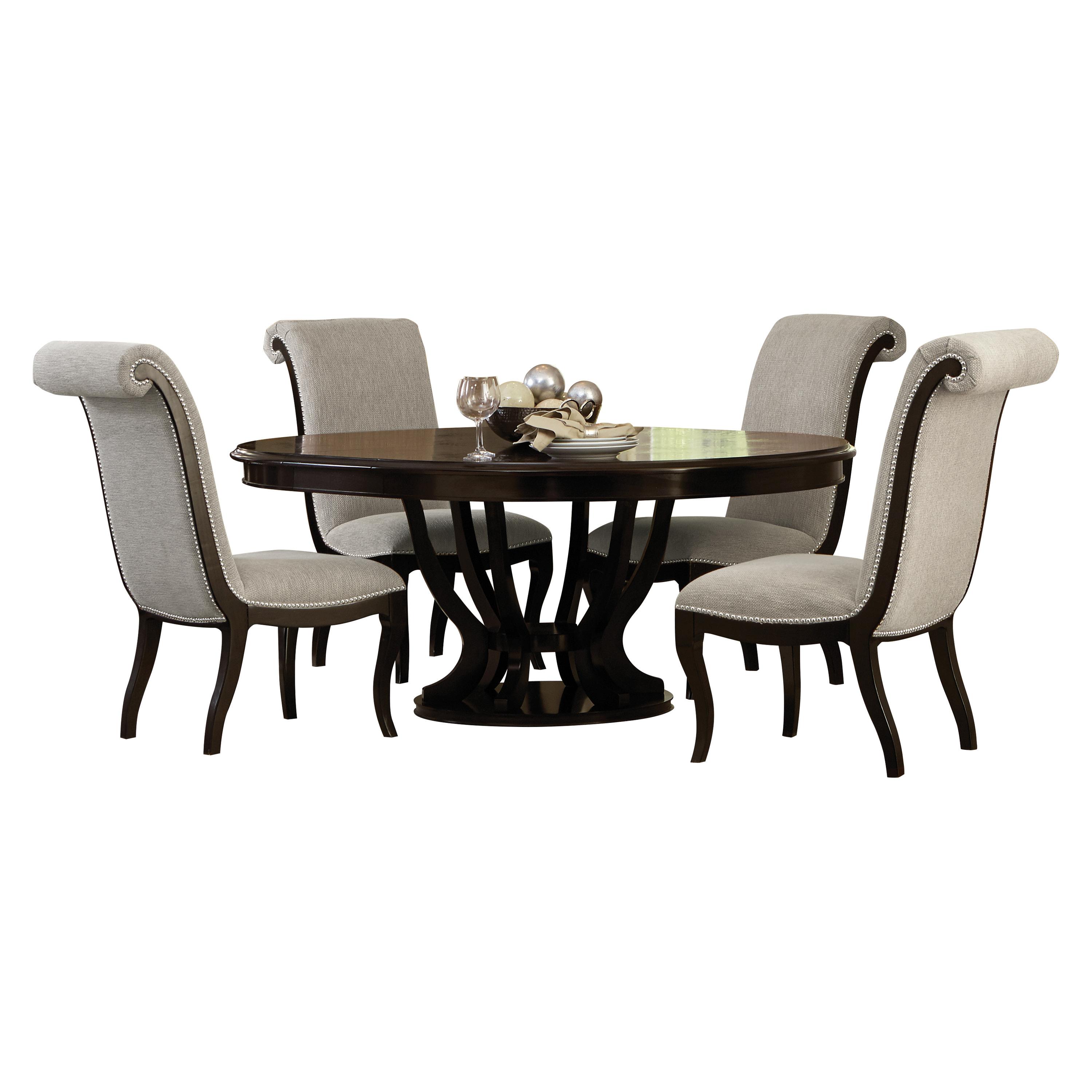 Contemporary Dining Room Set 5494-76*5PC Savion 5494-76*5PC in Espresso Polyester
