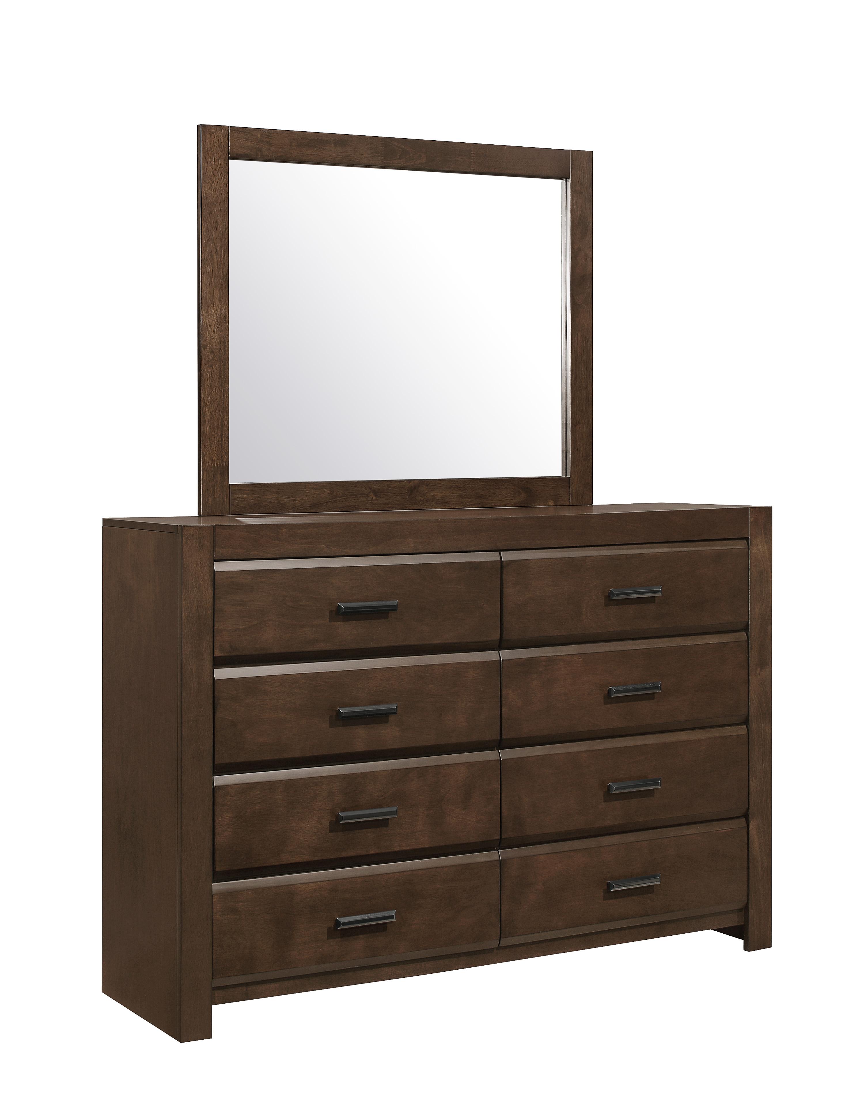 Contemporary Dresser w/Mirror 1961-5*6-2PC Erwan 1961-5*6-2PC in Espresso 