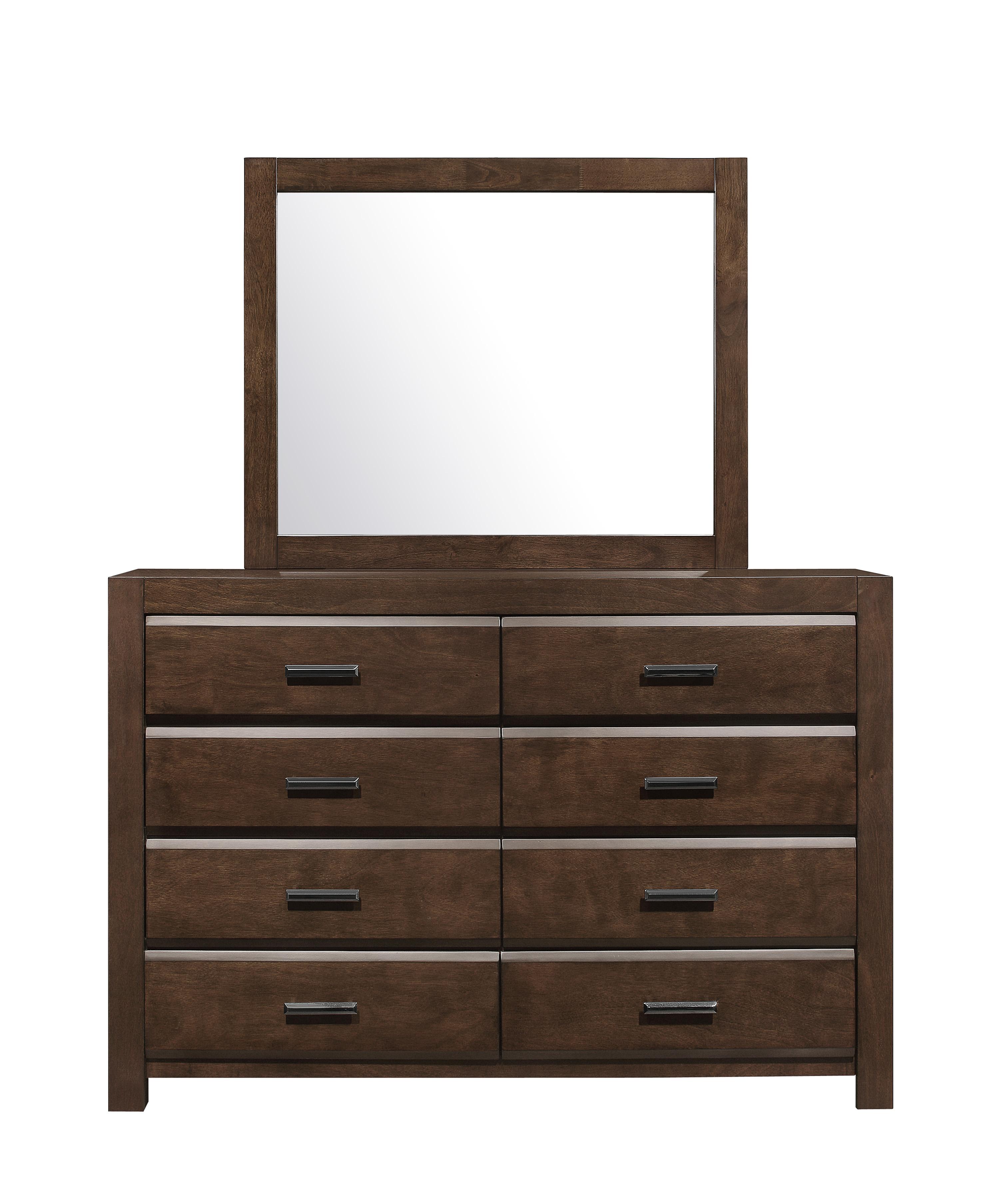 

    
Contemporary Espresso Wood Dresser w/Mirror Homelegance 1961-5*6 Erwan
