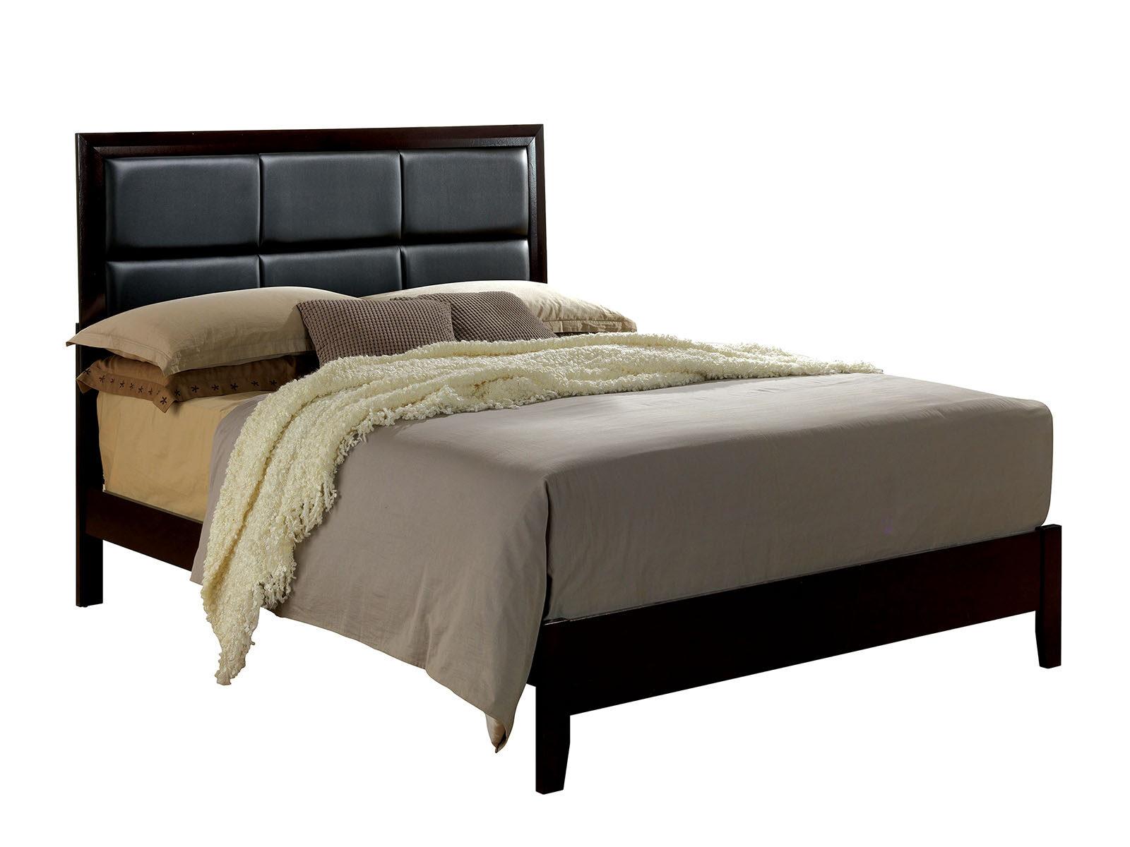 

    
Contemporary Espresso Wood King Bedroom Set 6pcs Furniture of America CM7868-EK Janine
