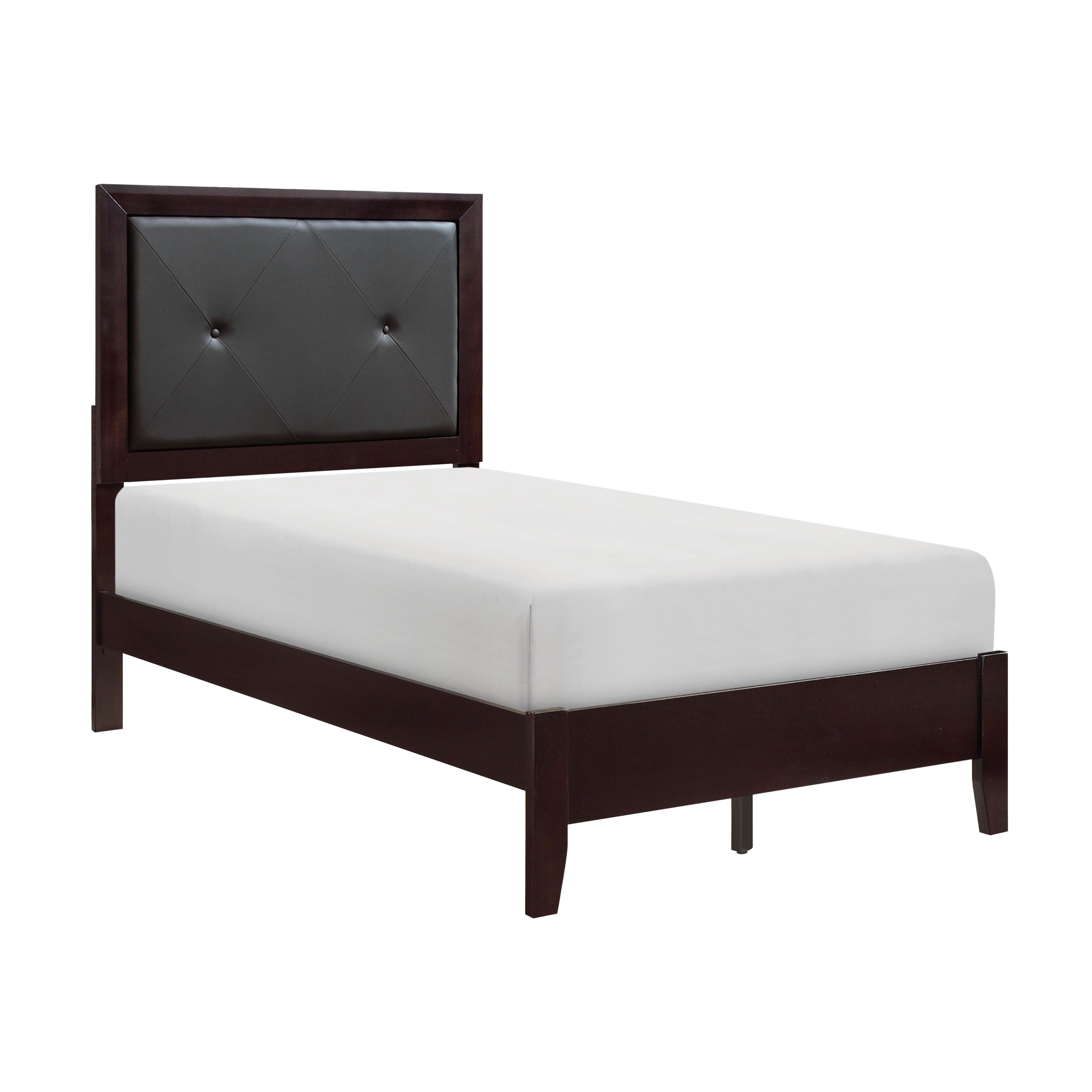 Contemporary Bed 2145T-1* Edina 2145T-1* in Espresso Faux Leather