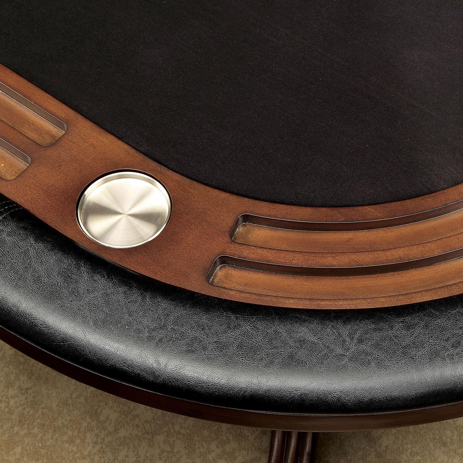 

    
Brown Leatherette & Solid Wood GAME TABLE MELINA CM-GM367CH-T FOA Modern
