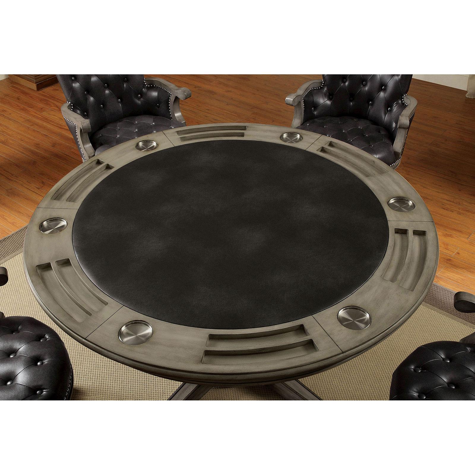 

    
Gray Leatherette & Solid Wood GAME TABLE YELENA CM-GM357T Furniture of America
