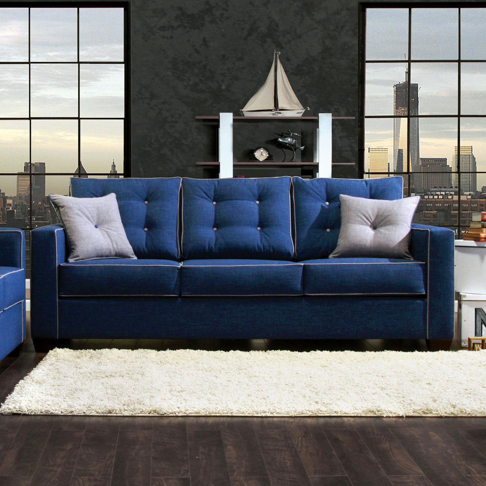 

    
Blue Fabric Loveseat RAVEL SM8802-LV Furniture of America Contemporary
