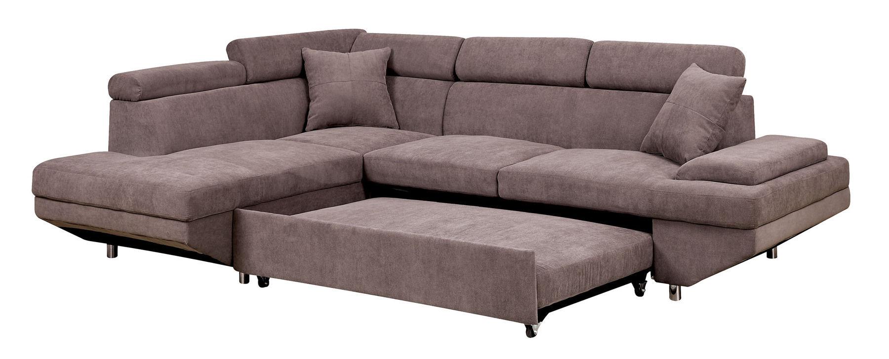 

    
Brown Flannelette Sectional Sofa FOREMAN CM6125BR FOA Contemporary
