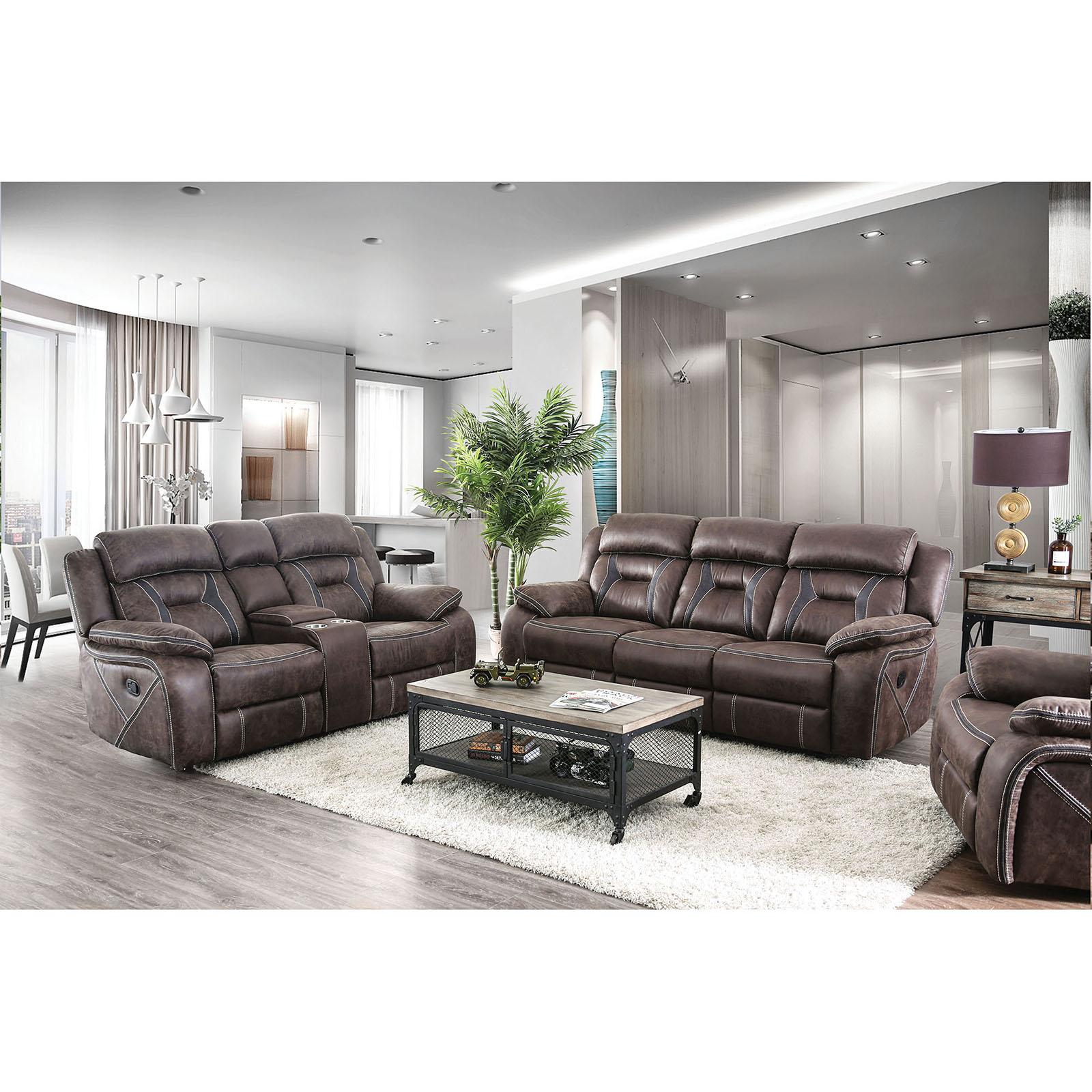 

    
Brown Fabric Sofa FLINT CM6565-SF Furniture of America Contemporary
