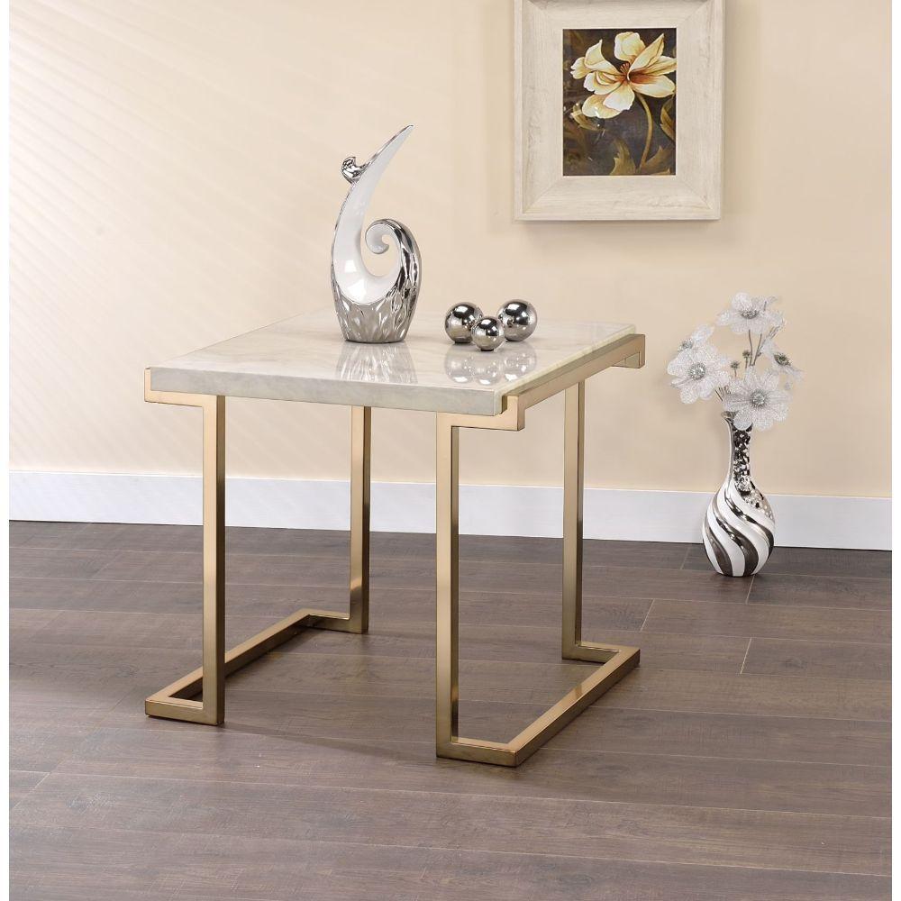 

    
 Order  Contemporary Faux Marble & Champagne Coffee Table + 2 End Tables by Acme Boice II 82870-3pcs
