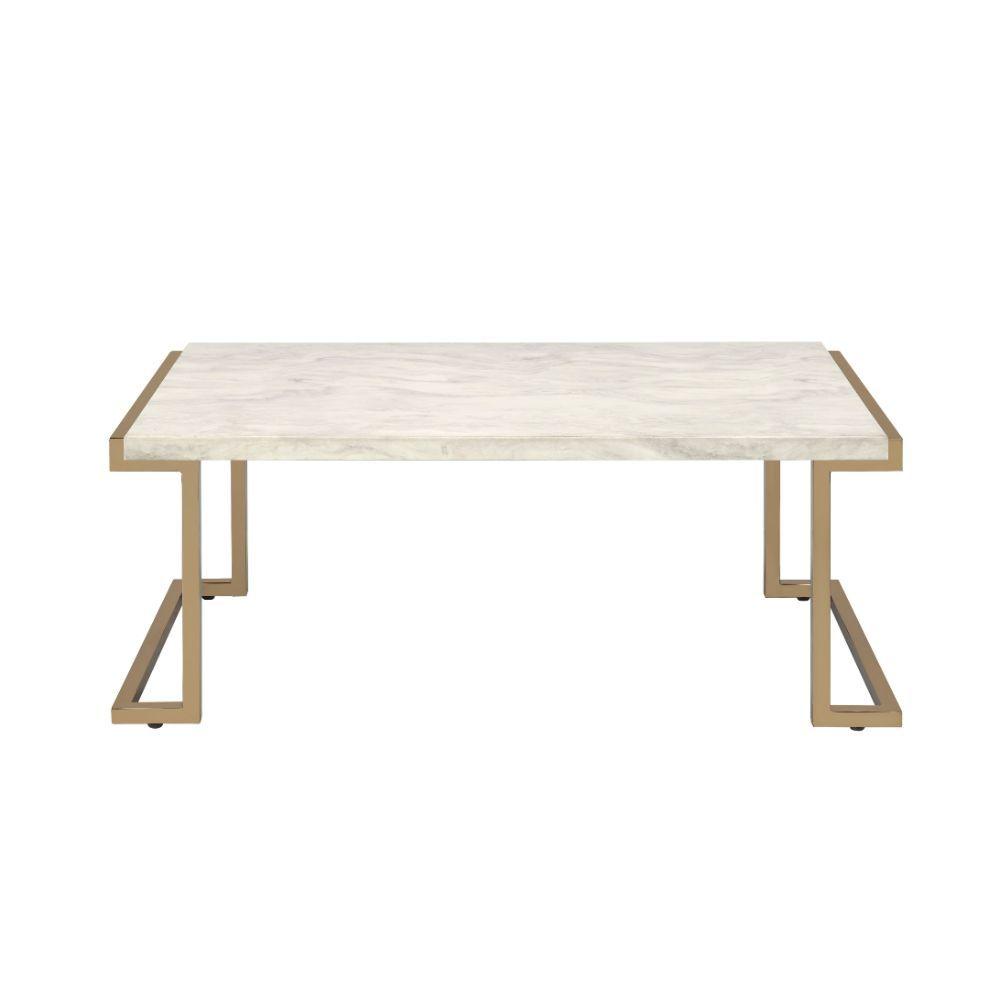 

    
Contemporary Faux Marble & Champagne Coffee Table by Acme Boice II 82870
