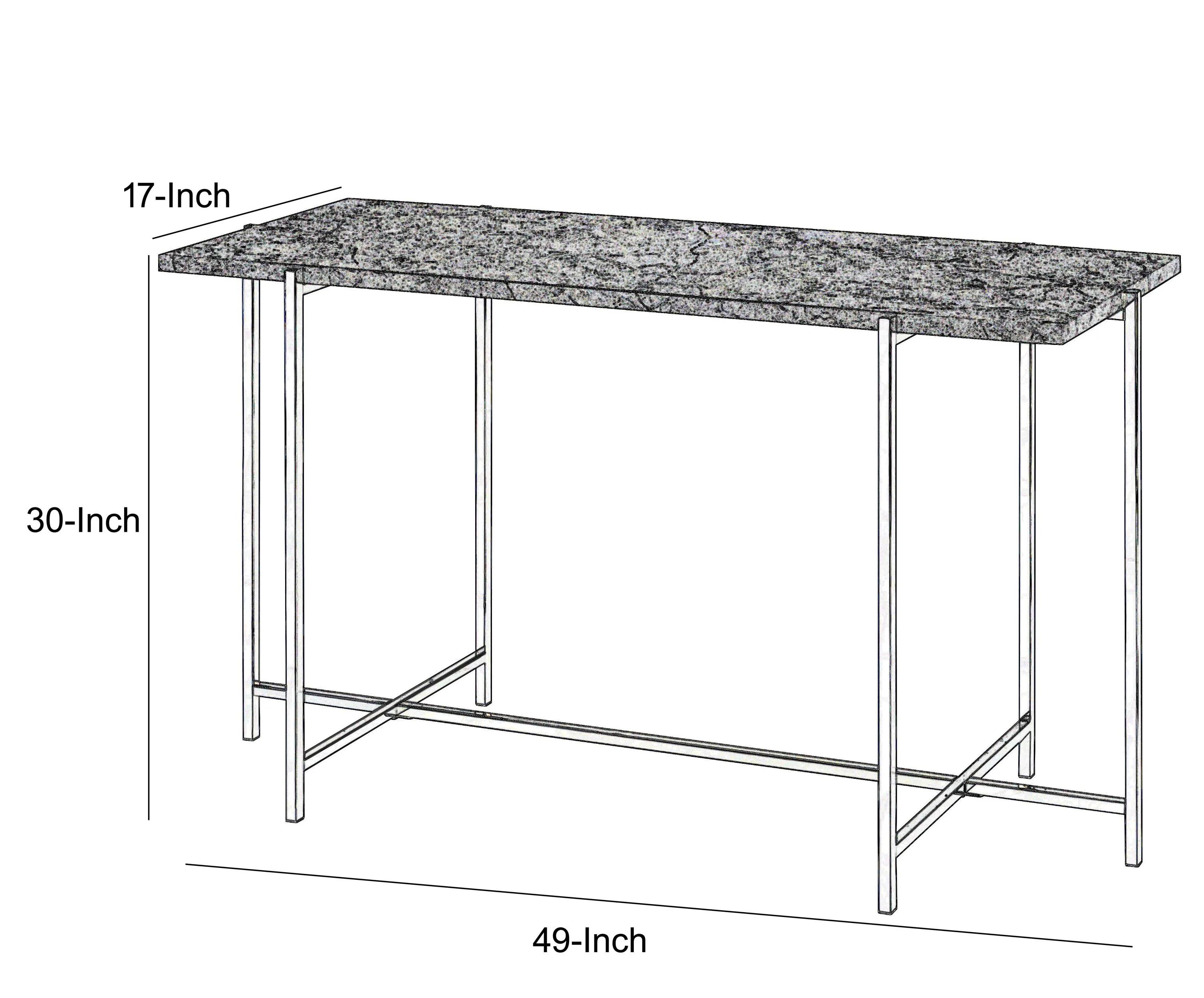 

    
Acme Furniture Adelae Sofa Table Chrome 83939
