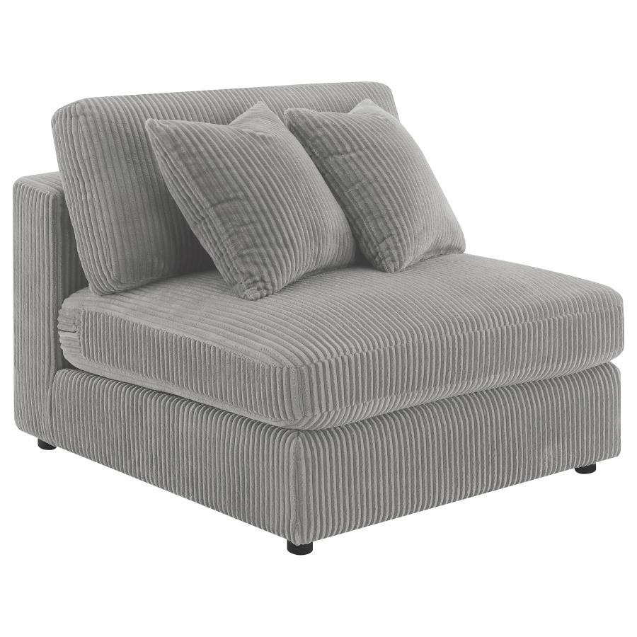 Contemporary, Modern Armless Chair Blaine Armless Chair 509997-C 509997-C in Fog, Black Fabric