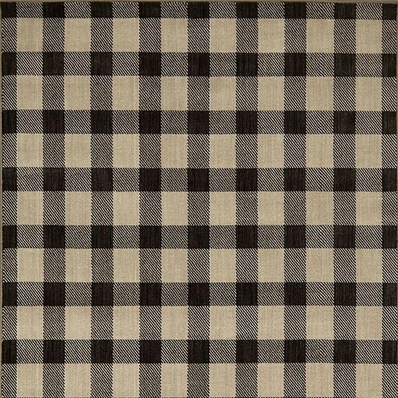 

    
Contemporary Gingham Onyx Polyester 5'3"x7'6" Area Rug Furniture of America RG8185-S Kendrick
