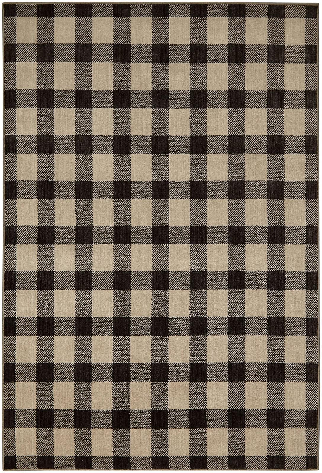 

    
Contemporary Gingham Onyx Polyester 5'3"x7'6" Area Rug Furniture of America RG8185-S Kendrick
