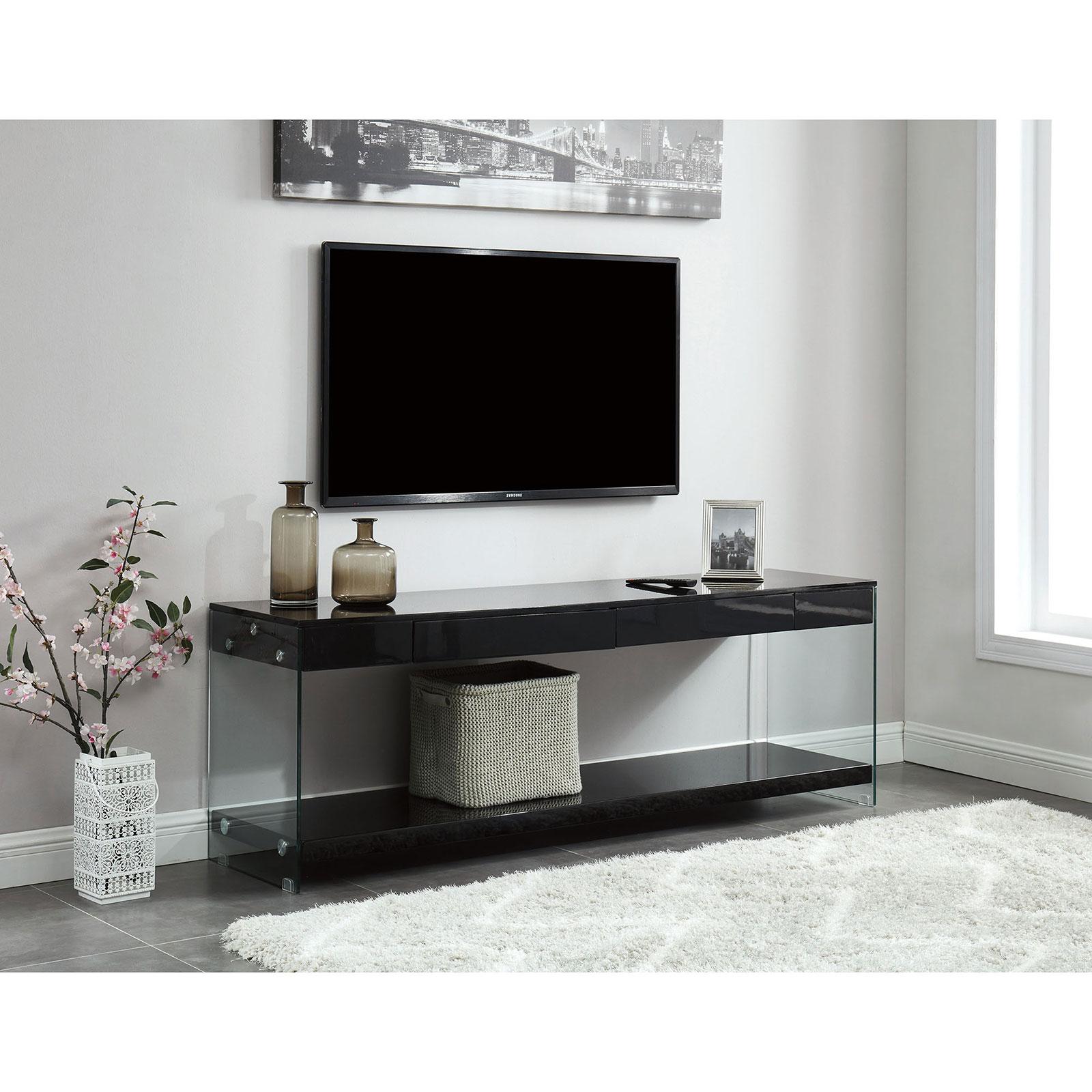 

    
Contemporary Glass TV-stand in Black Sabugal by Furniture of America
