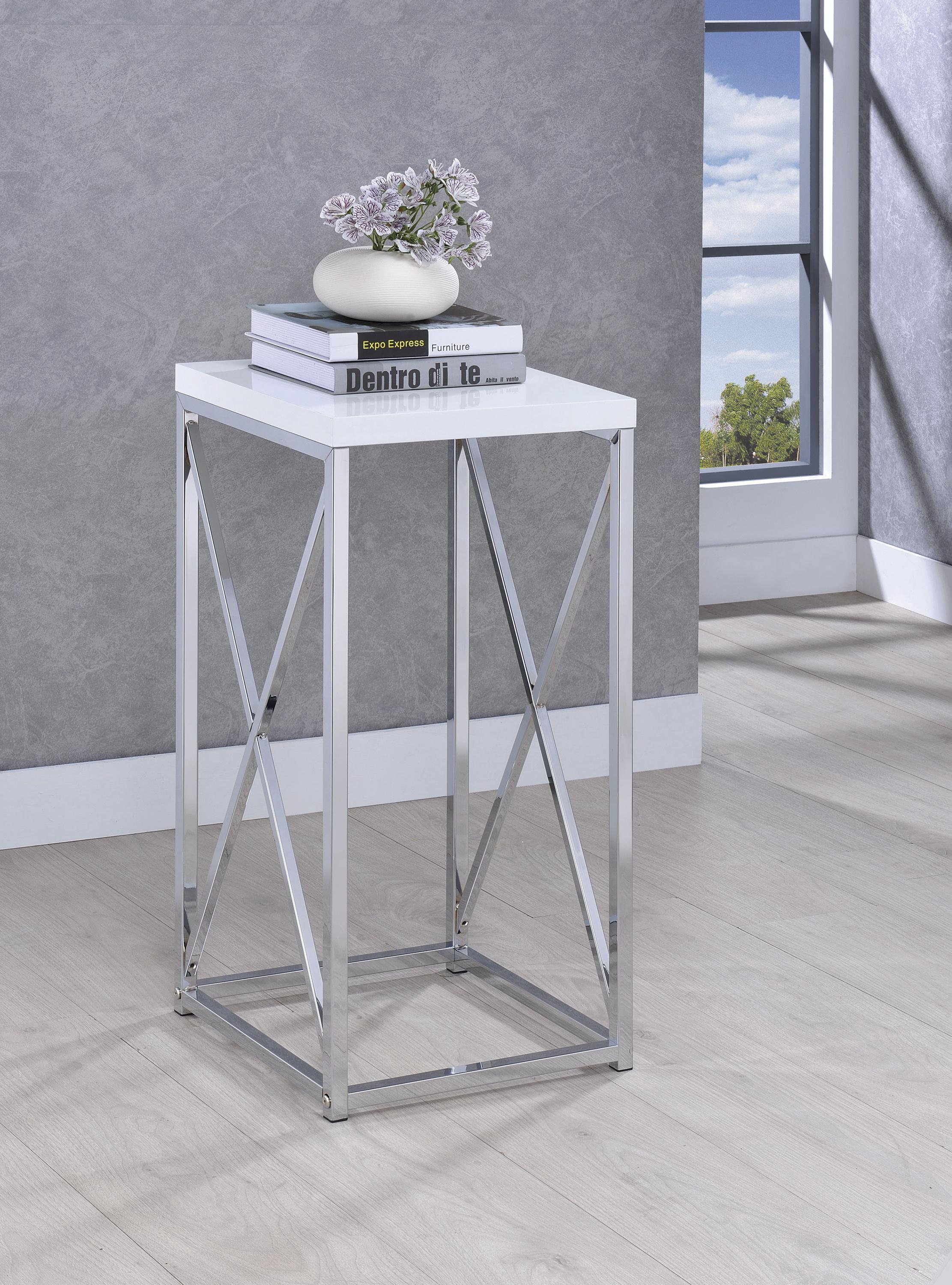 

                    
Coaster 930014 Accent Table White  Purchase 
