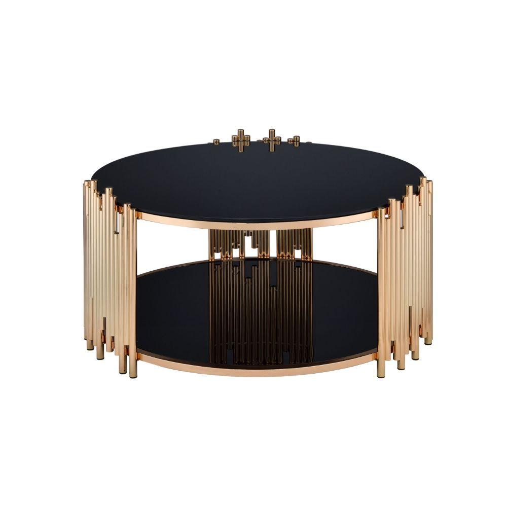 

    
Contemporary Gold & Black Glass Coffee Table by Acme Tanquin 84490

