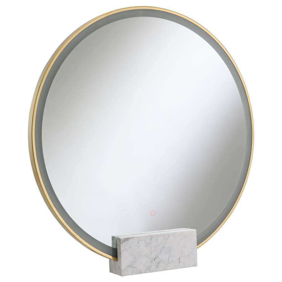 

        
Coaster Jocelyn Round Led Vanity Mirror 960961-M Mirror Marble/Gold  65191949298989

