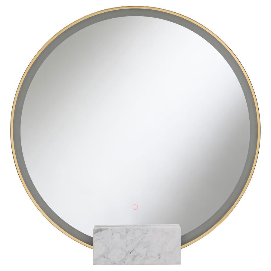 

    
Coaster Jocelyn Round Led Vanity Mirror 960961-M Mirror Marble/Gold 960961-M

