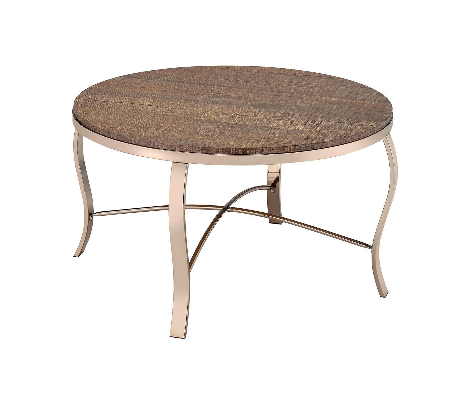 

    
Contemporary Gold & Rustic Oak Metal Coffee Table Set 3pcs Furniture of America CM4364-3PK Wicklow
