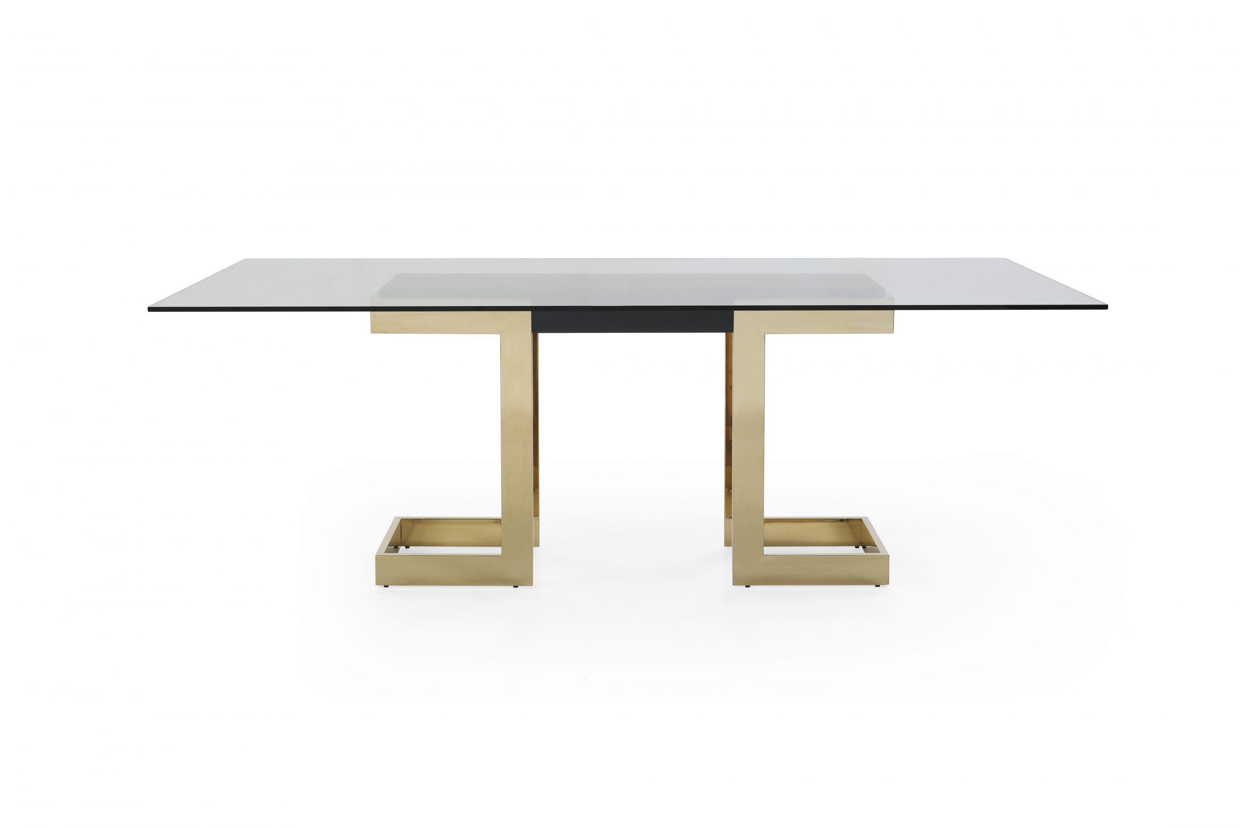 Contemporary Dining Table DT1658-BLK Sumo DT1658-BLK in Gold 