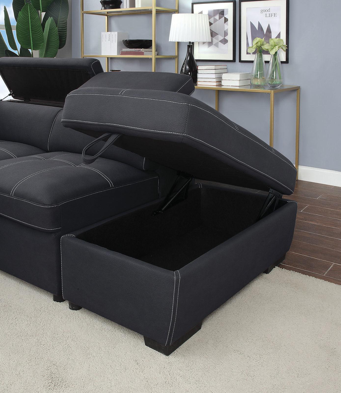 

    
CM6603 Contemporary Graphite Fabric Sectional Sofa Furniture of America CM6603 Athene
