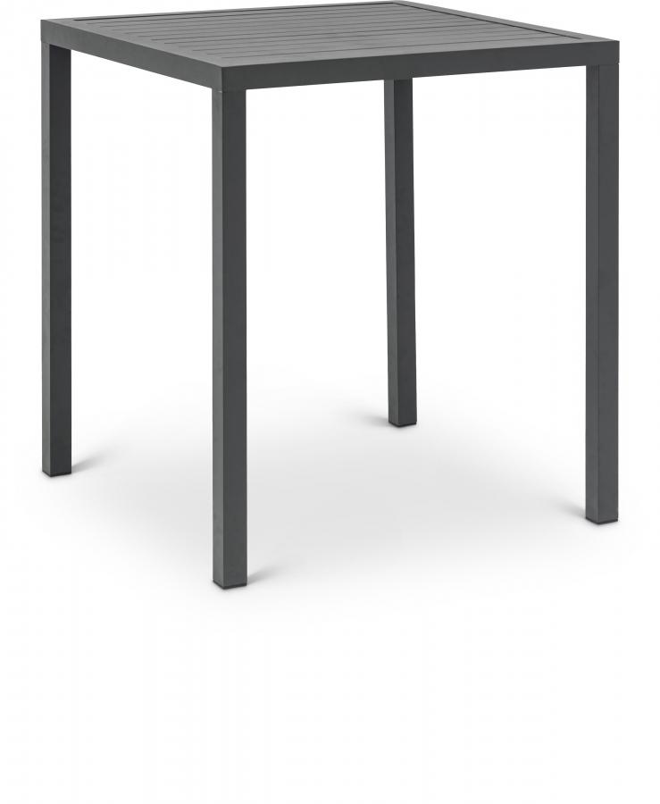 

    
Contemporary Gray Aluminium Patio Square Bar Table Meridian Furniture Maldives 345Grey-T
