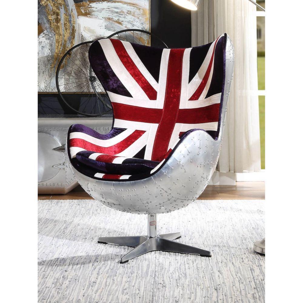 

    
Contemporary Gray Aluminum Accent Chair W/Swivel Acme Brancaster 59835-C
