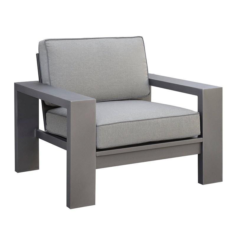 

    
Contemporary Gray Aluminum Frame Patio Arm Chairs Set 2pcs Furniture of America CM-OS1883-CH-2PK Ballyshannon
