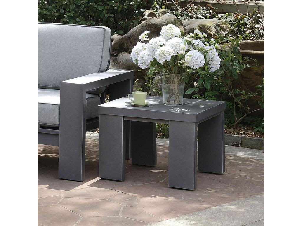 

    
Contemporary Gray Aluminum Frame Patio End Table Furniture of America CM-OS1884E Codington
