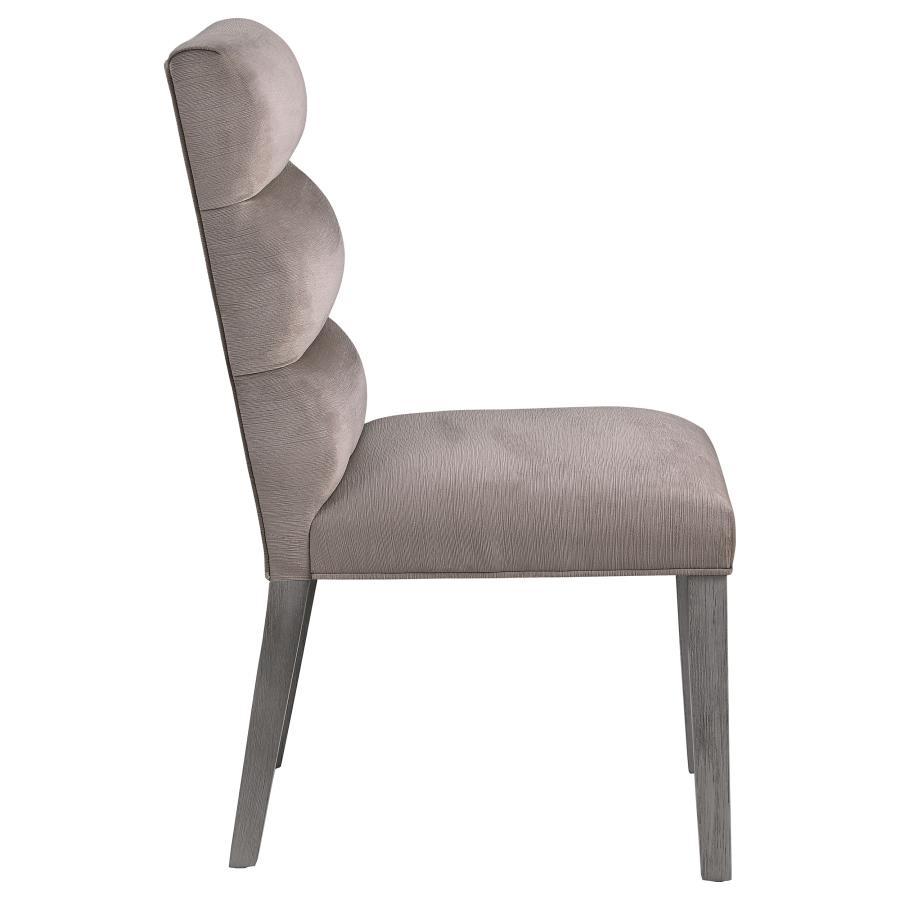 

    
 Order  Contemporary Gray/Ash Wood Side Chair Set 2PCS Coaster Carla 106684
