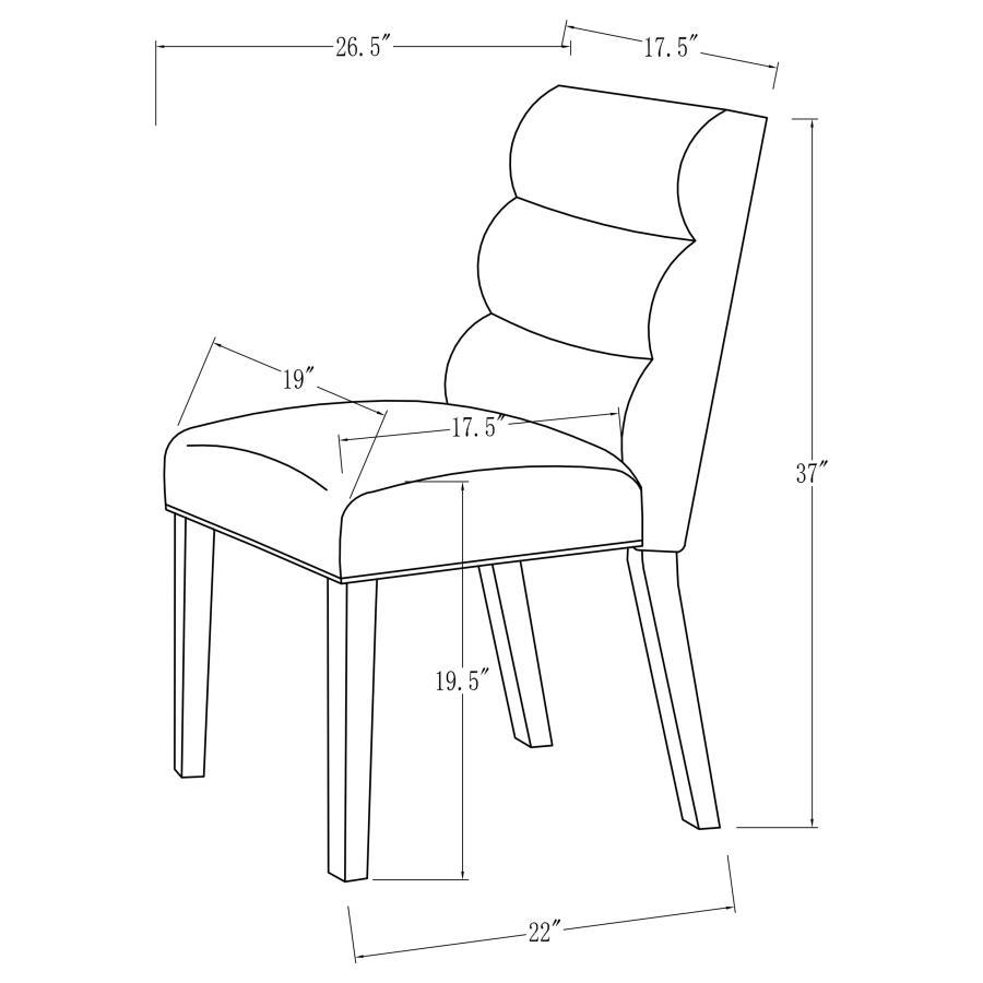 

    
Contemporary Gray/Ash Wood Side Chair Set 2PCS Coaster Carla 106684
