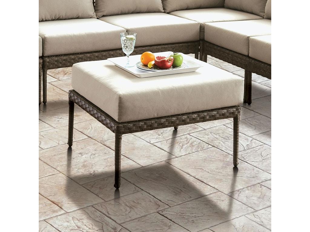 

    
Contemporary Gray & Beige Patio Ottoman Furniture of America CM-OS2599-OT Aleisha

