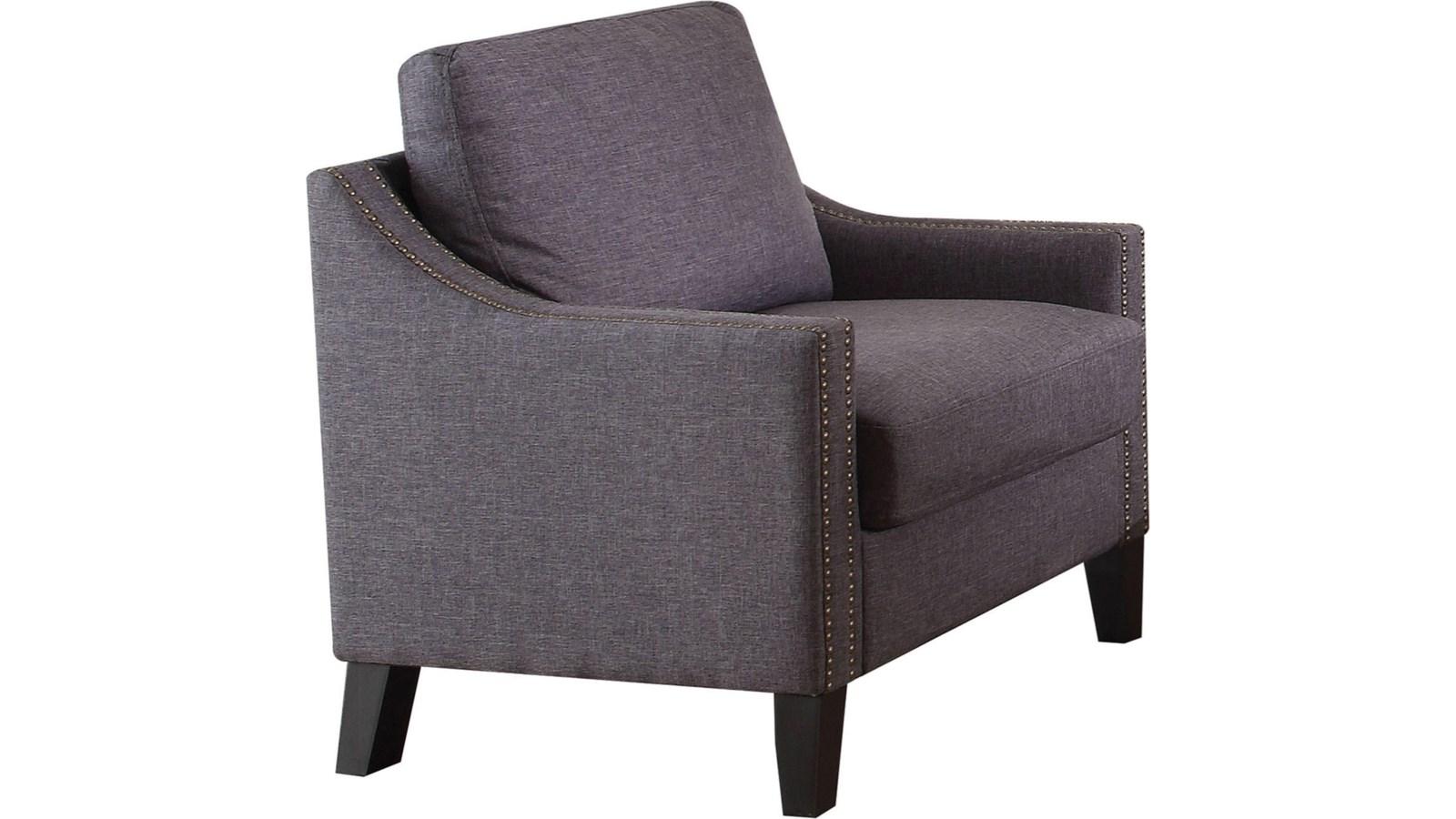 Contemporary Chair Zapata 53757 in Gray Linen