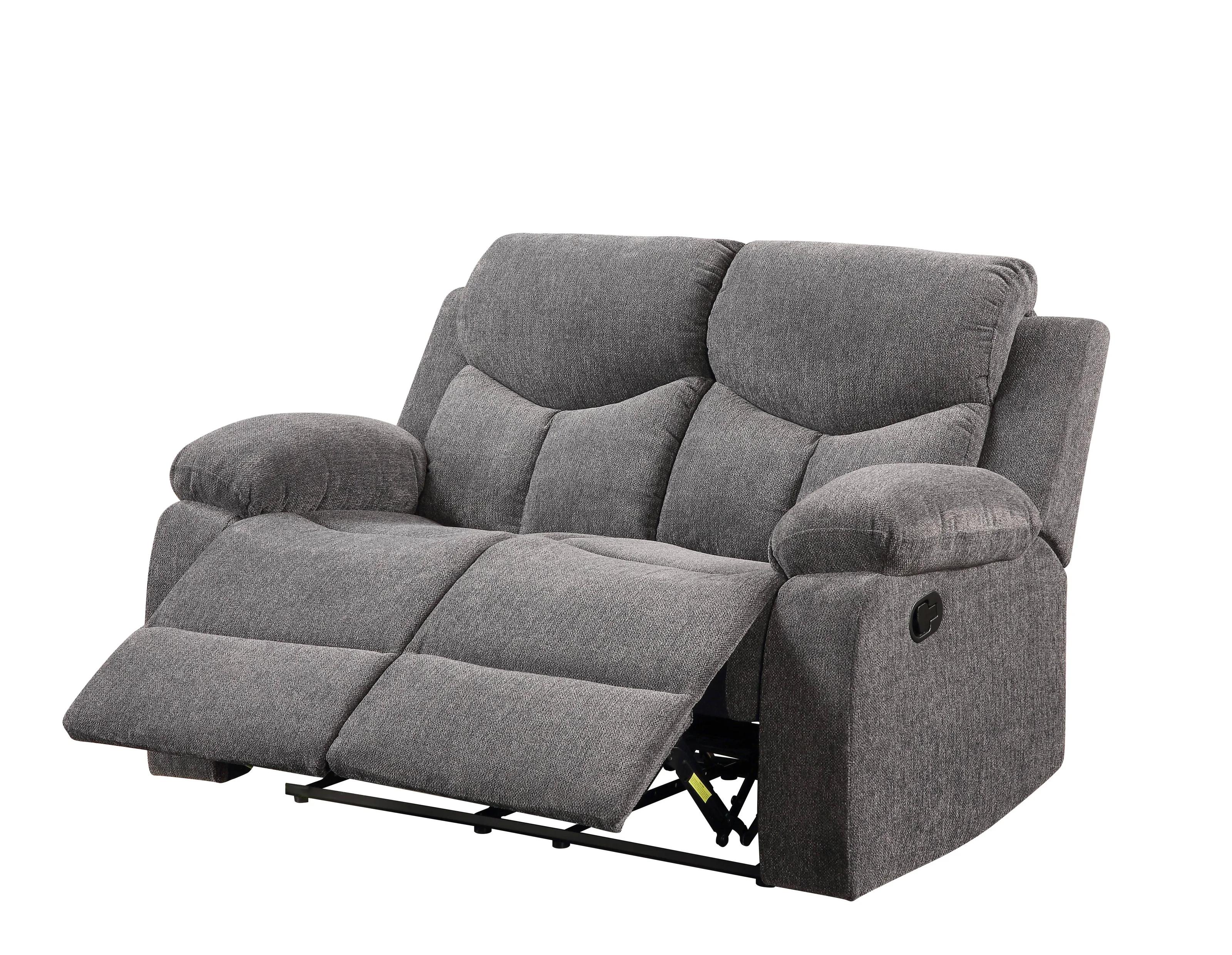 

    
Contemporary Gray Chenille Loveseat by Acme Kalen 55443
