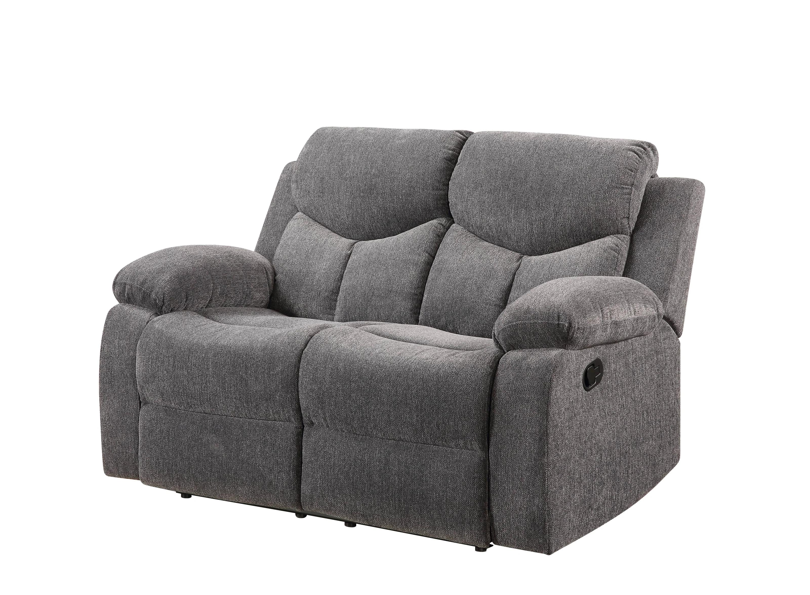 

    
Contemporary Gray Chenille Loveseat by Acme Kalen 55443
