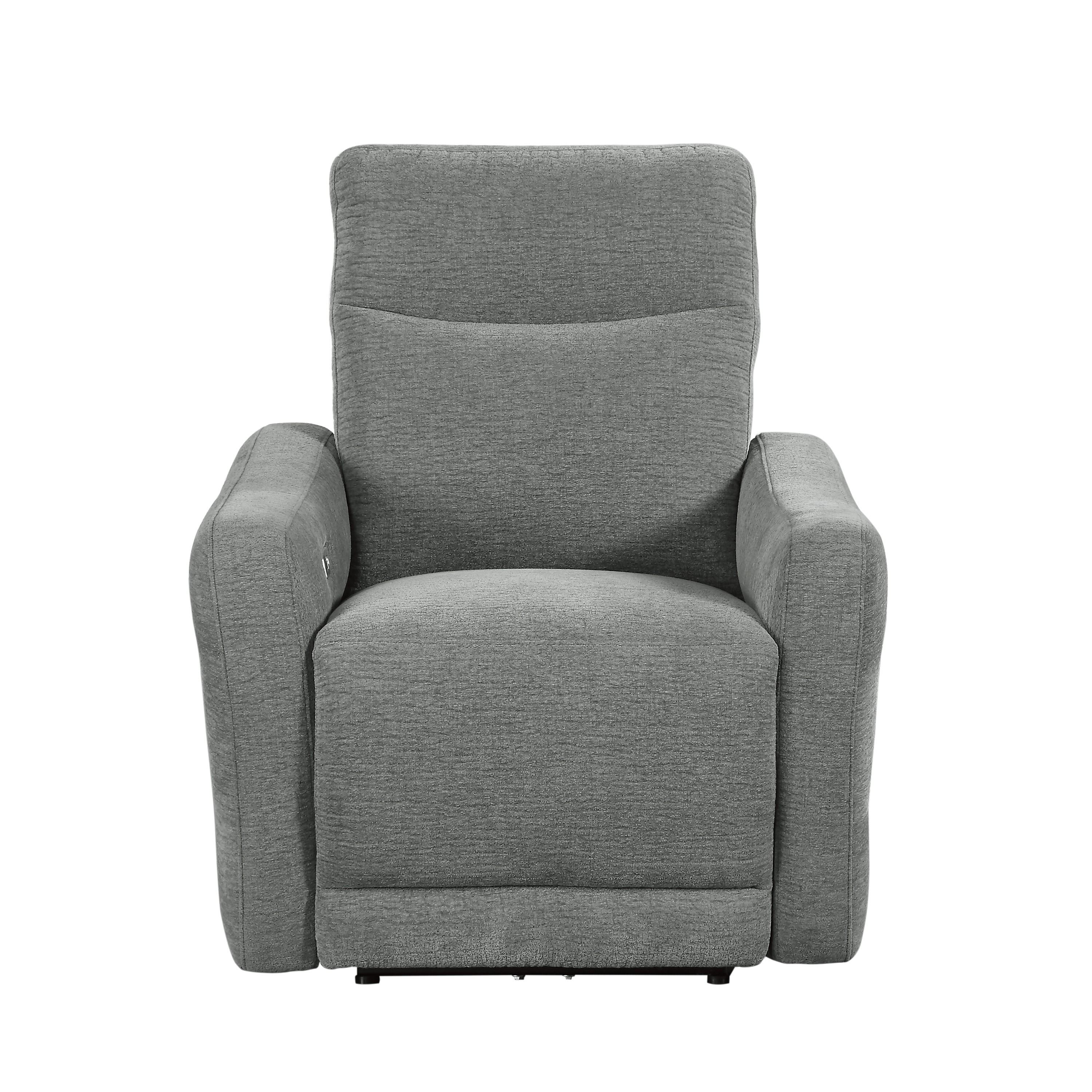Contemporary Power Reclining Chair 9804DV-1PWH Edition 9804DV-1PWH in Gray Chenille
