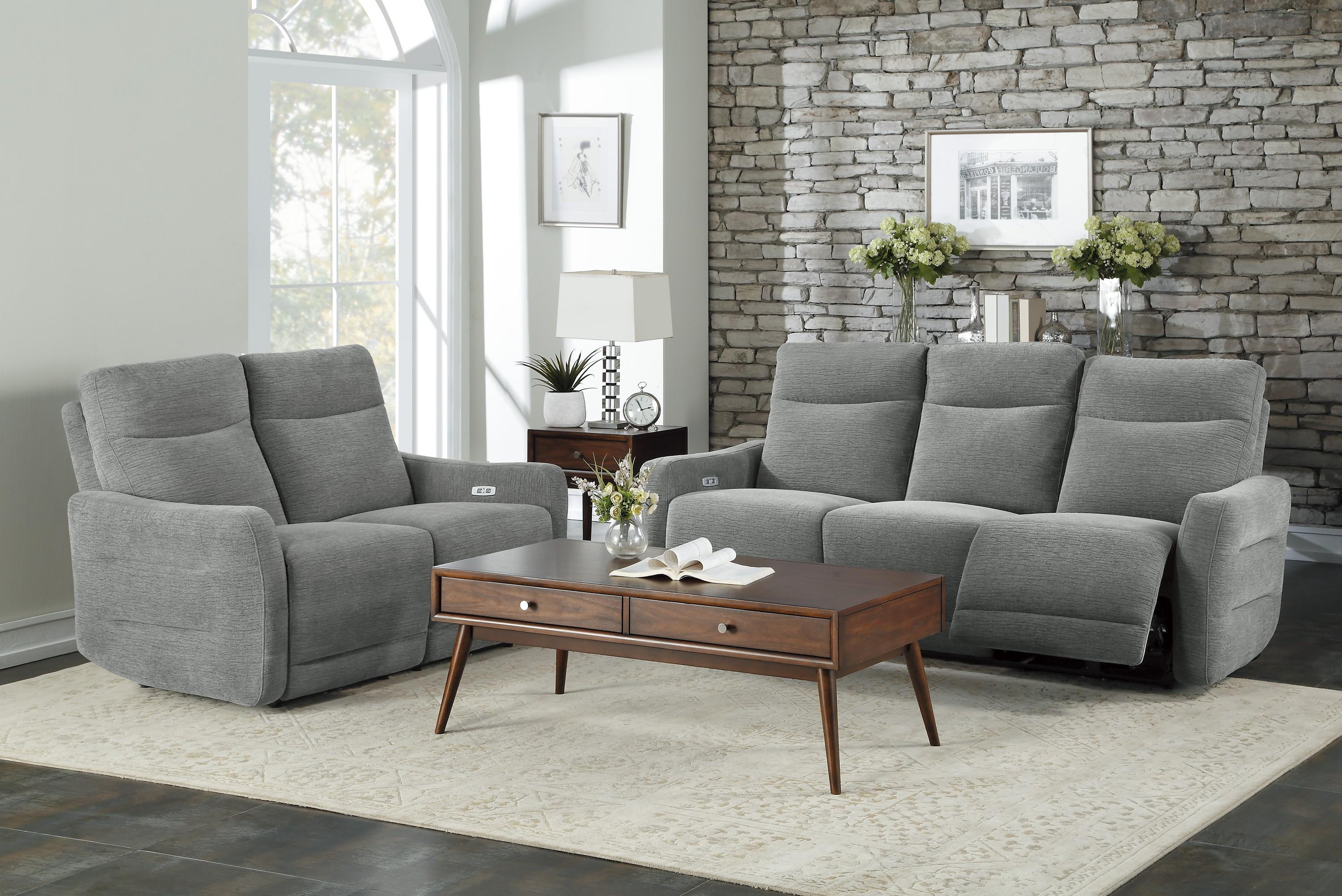 

                    
Homelegance 9804DV-3PWH Edition Power Reclining Sofa Gray Chenille Purchase 

