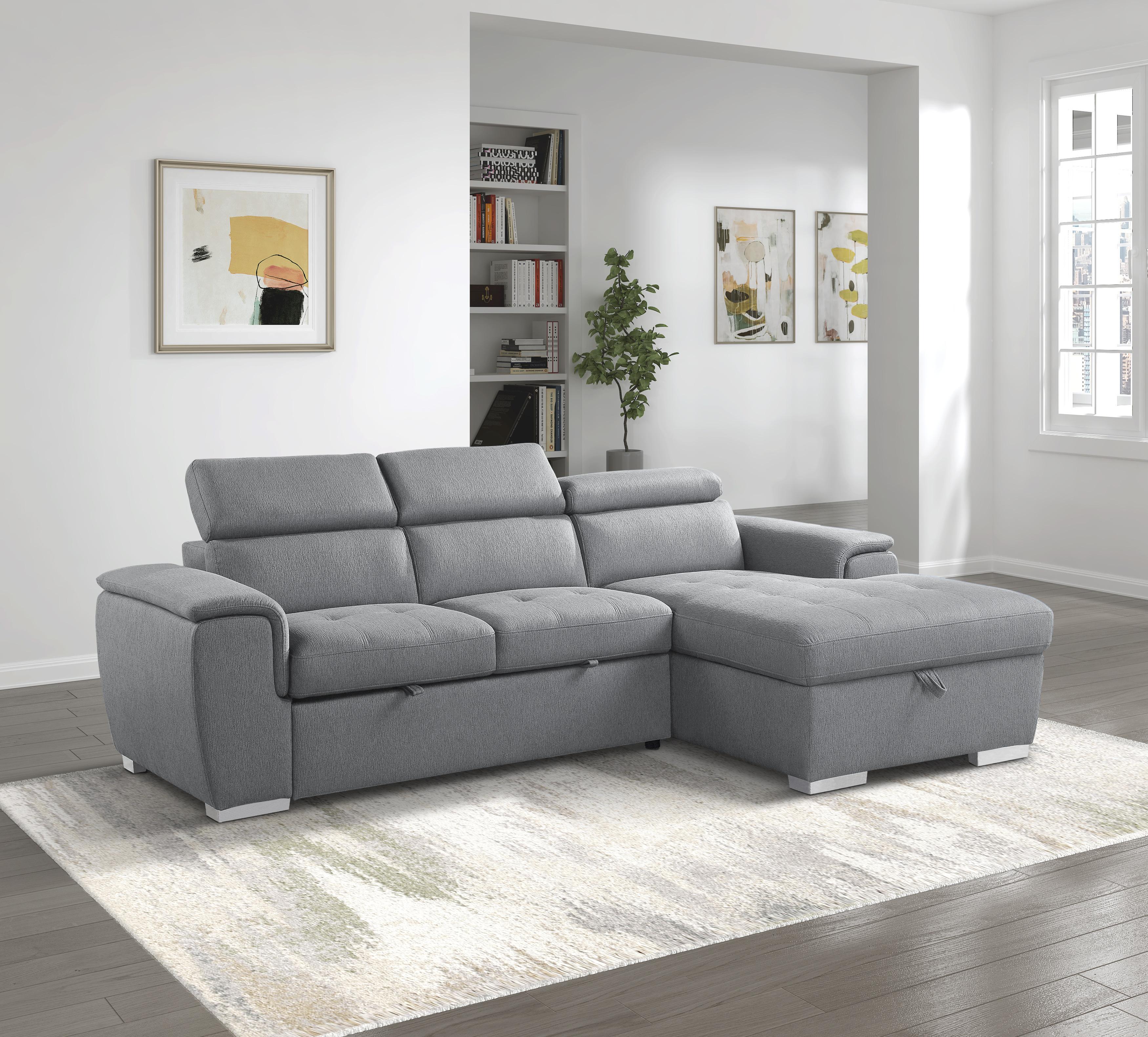 

    
9355GY*22LRC Contemporary Gray Chenille 2-Piece Sectional Homelegance 9355GY*22LRC Berel

