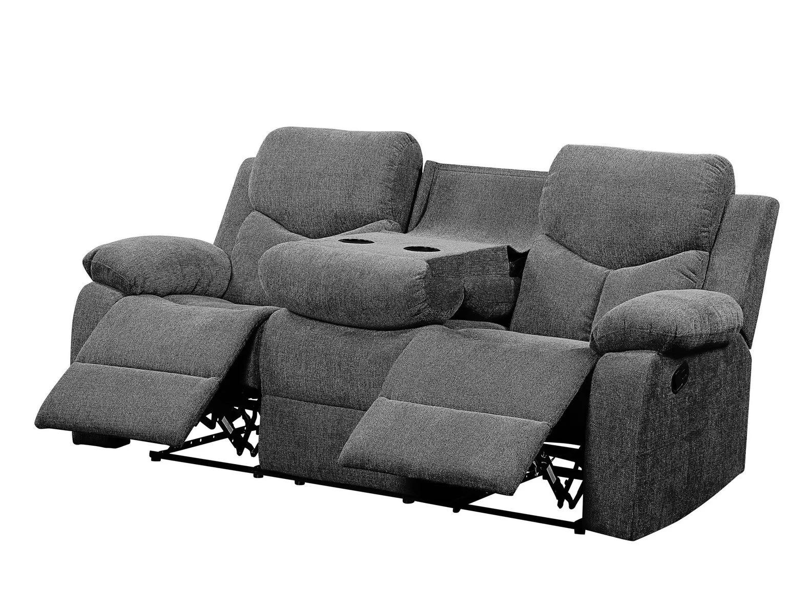 

    
Contemporary Gray Chenille Sofa by Acme Kalen 55440
