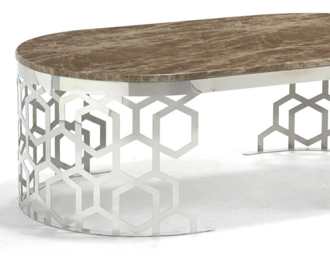 

    
Contemporary  Gray/Chrome Faux Marble Coffee Table McFerran T1019 T1019-C
