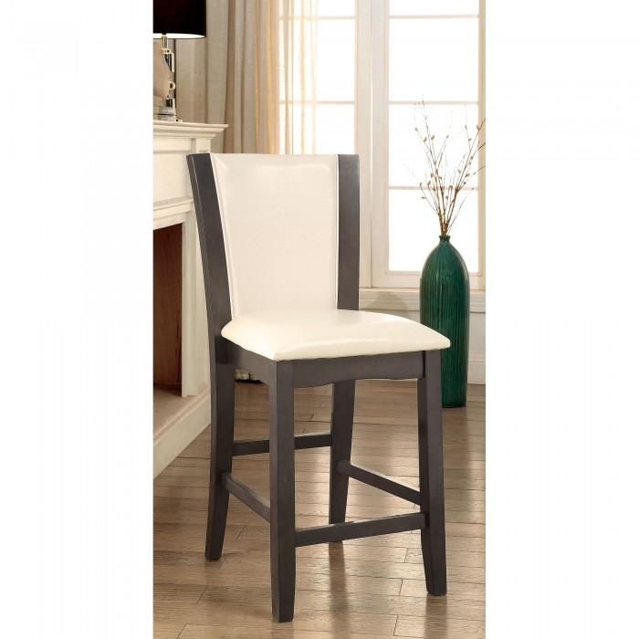 

    
Contemporary Gray Counter Height Chairs Set 2pcs Furniture of America CM3710GY-PC-2PK Manhattan

