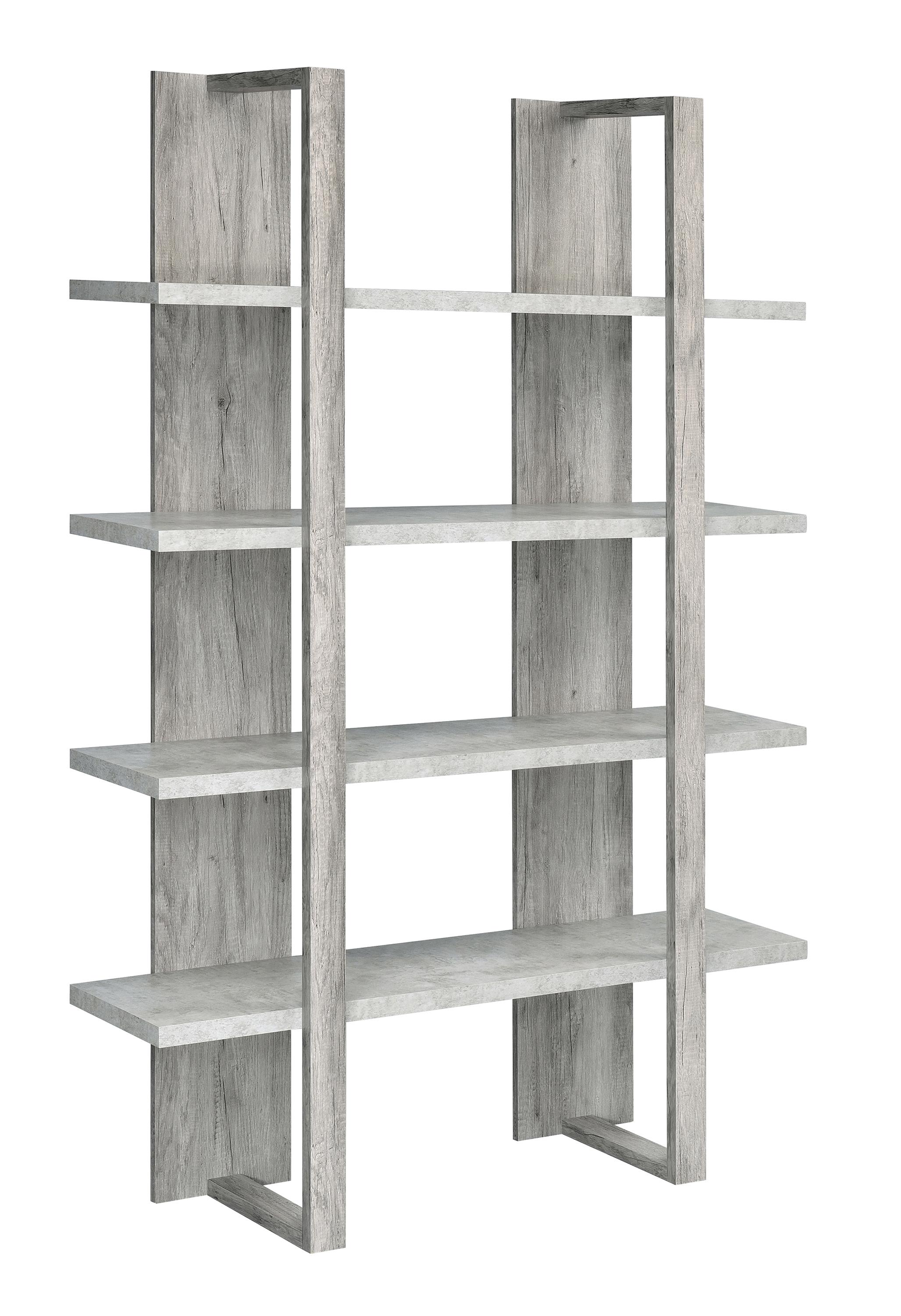 

    
Contemporary Gray Driftwood & Cement Wood Bookcase Coaster 882037 Danbrook
