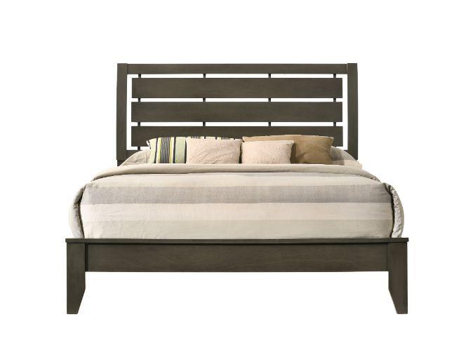 

    
Acme Furniture Ilana Bedroom Set Dark Gray 28467EK-3pcs
