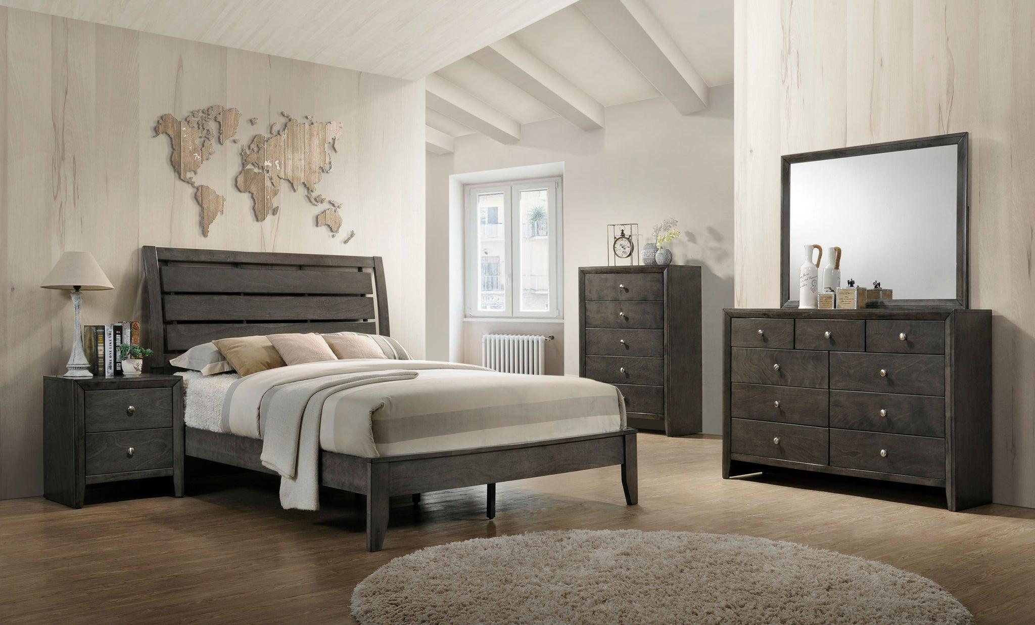 

    
Contemporary Gray Eastern King Bed Set 3PCS by Acme Ilana 28467EK-3pcs

