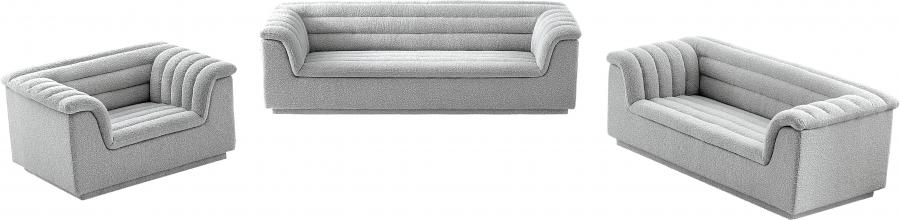 

    
Contemporary Gray Engineered Wood Living Room Set 2PCS Meridian Furniture Cascade 191Grey-S-2PCS
