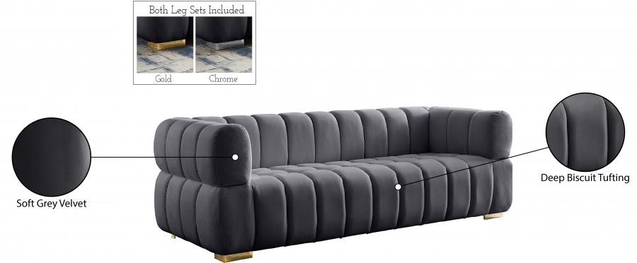 

    
Contemporary Gray Engineered Wood Living Room Set 2PCS Meridian Furniture Gwen 670Grey-S-2PCS
