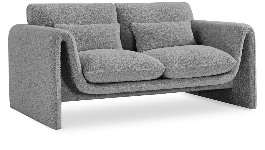 

    
 Shop  Contemporary Gray Engineered Wood Living Room Set 2PCS Meridian Furniture Stylus 198Grey-S-2PCS
