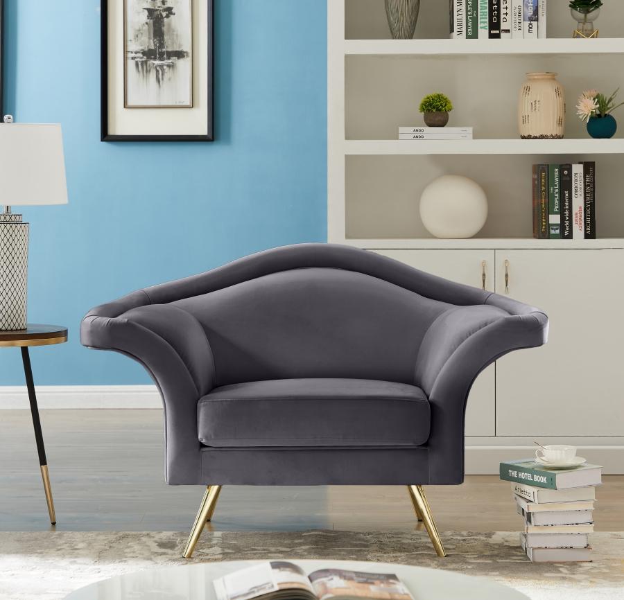 

    
 Photo  Contemporary Gray Engineered Wood Living Room Set 3PCS Meridian Furniture Lips 607Grey-S-3PCS
