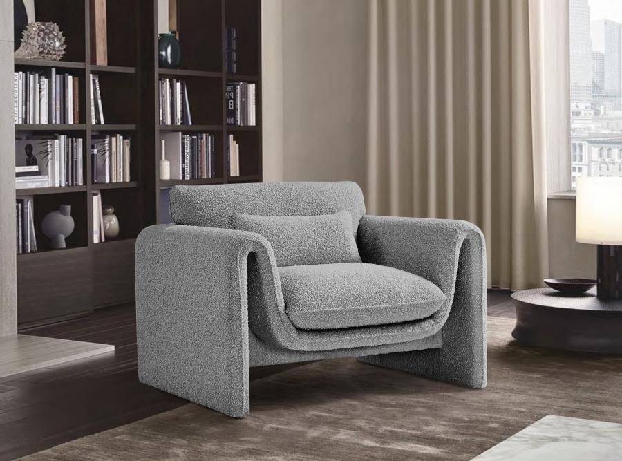

    
 Order  Contemporary Gray Engineered Wood Living Room Set 3PCS Meridian Furniture Stylus 198Grey-S-3PCS
