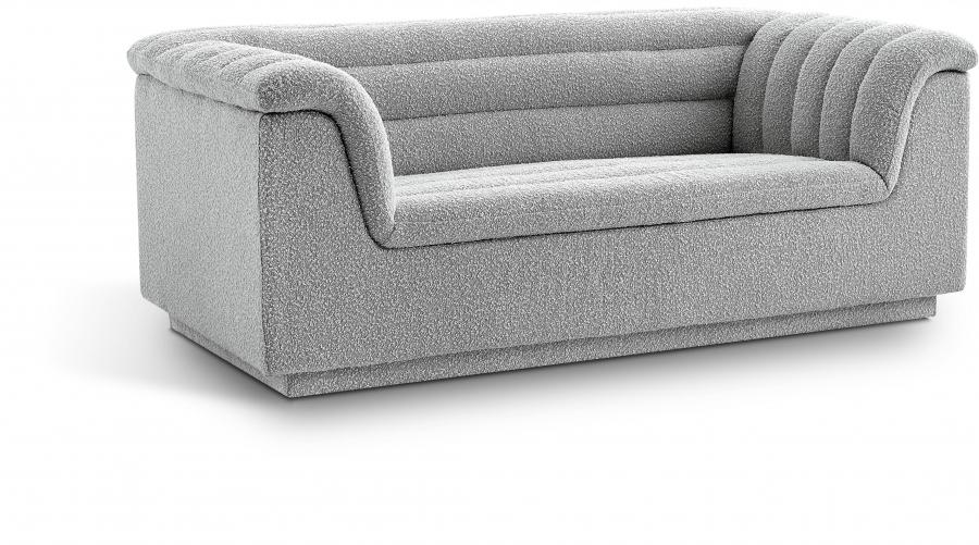 

    
Contemporary Gray Engineered Wood Loveseat Meridian Furniture Cascade 191Grey-L
