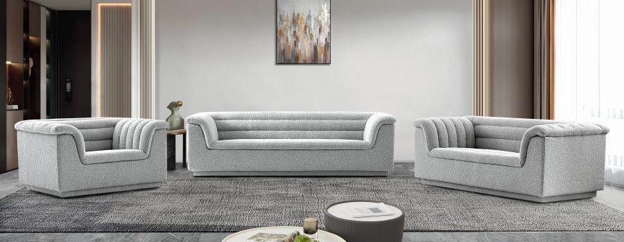 

                    
Buy Contemporary Gray Engineered Wood Loveseat Meridian Furniture Cascade 191Grey-L
